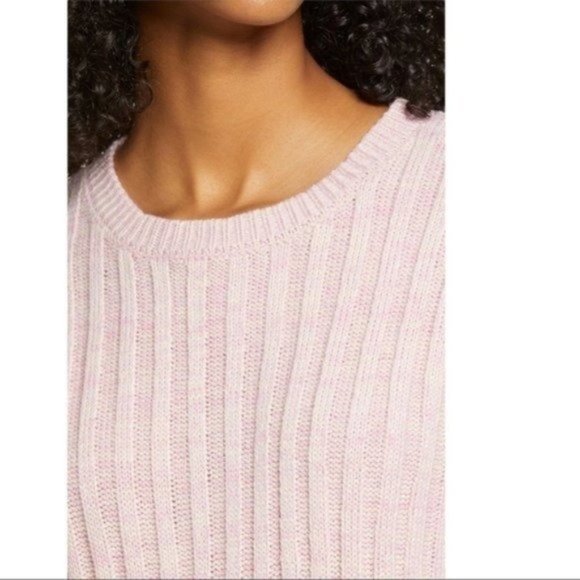 BLANK NYC Heather Ribbed Crewneck Sweater - Lilac Mist - NWT - Picture 5 of 5